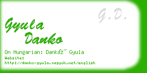 gyula danko business card